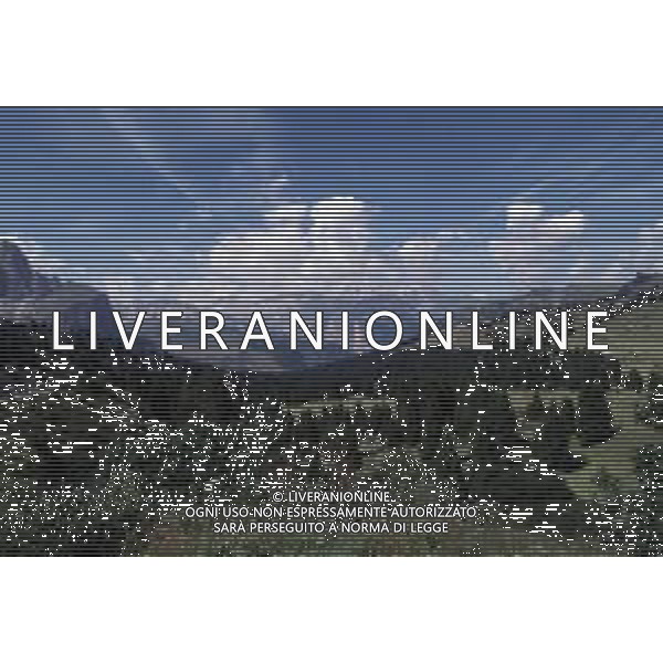 Veduta delle Montagne delle Dolomiti - gruppo montuoso del Puez Gruppo del Sella ©Archivio Giovanni Liverani/AG ALDO LIVERANI SAS