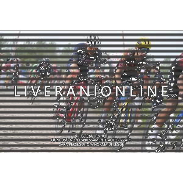06-07-2022 Tour De France; Tappa 05 Lille - Arenberg; 2022, Jumbo - Visma; 2022, Trek - Segafredo; Laporte, Christophe; Skujins, Toms; Pont Gibus; ©SIROTTI/ AGENZIA ALDO LIVERANI SAS