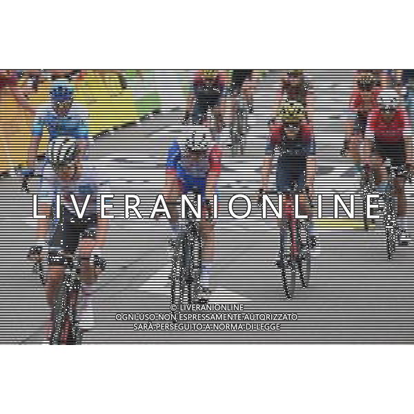 07-07-2022 Tour De France; Tappa 06 Binche - Longwy; 2022, Groupama - Fdj; 2022, Ineos - Grenadiers; Gaudu, David; Pidcock, Thomas; Longwy; ©SIROTTI/AGENZIA ALDO LIVERANI SAS
