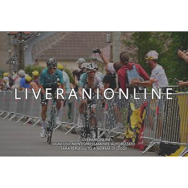 07-07-2022 Tour De France; Tappa 06 Binche - Longwy; 2022, Bora - Hansgrohe; 2022, Beb Hotels - Pb Ktm; Schachmann, Maximilian; Schonberger, Sebastian; Longwy; ©SIROTTI/AGENZIA ALDO LIVERANI SAS