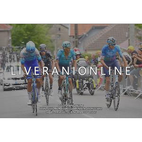 07-07-2022 Tour De France; Tappa 06 Binche - Longwy; 2022, Astana - Qazaqstan; 2022, Israel - Premier Tech; Zeits, Andrey; Froome, Christopher; Longwy; ©SIROTTI/AGENZIA ALDO LIVERANI SAS