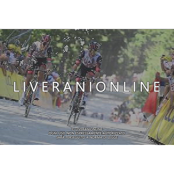 08-07-2022 Tour De France; Tappa 07 Tomblaine - La Super Planche Des Belles Filles; 2022, Uae Emirates; Bennett, George; Mcnulty, Brandon; La Super Planche Des Belles Filles; ©SIROTTI/AGENZIA ALDO LIVERANI SAS