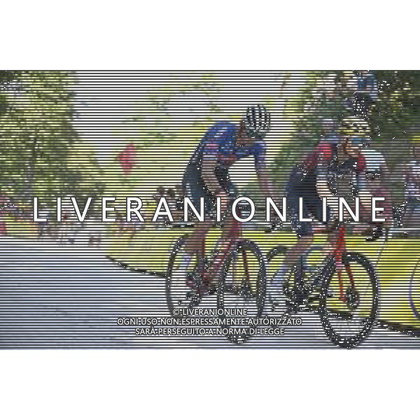 08-07-2022 Tour De France; Tappa 07 Tomblaine - La Super Planche Des Belles Filles; 2022, Alpecin - Deceuninck; 2022, Ineos - Grenadiers; Van Der Poel, Mathieu; Van Baarle, Dylan; La Super Planche Des Belles Filles; ©SIROTTI/AGENZIA ALDO LIVERANI SAS