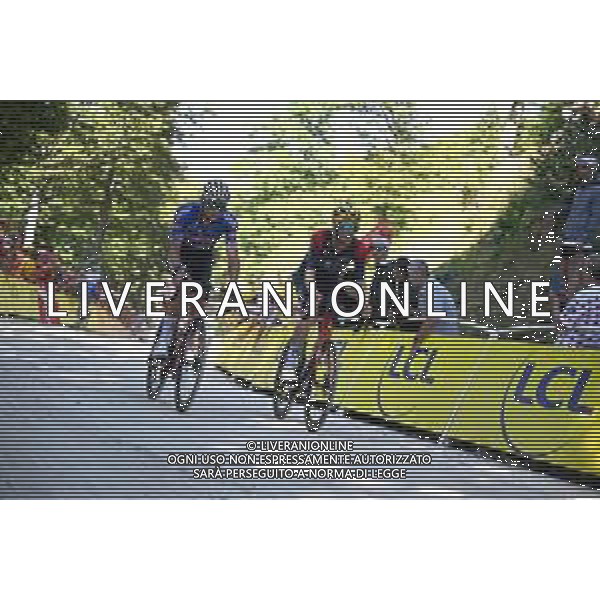 08-07-2022 Tour De France; Tappa 07 Tomblaine - La Super Planche Des Belles Filles; 2022, Alpecin - Deceuninck; 2022, Ineos - Grenadiers; Van Der Poel, Mathieu; Van Baarle, Dylan; La Super Planche Des Belles Filles; ©SIROTTI/AGENZIA ALDO LIVERANI SAS