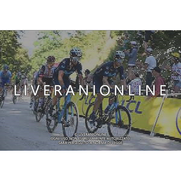 08-07-2022 Tour De France; Tappa 07 Tomblaine - La Super Planche Des Belles Filles; 2022, Movistar; Izaguirre, Gorka; Erviti, Imanol; La Super Planche Des Belles Filles; ©SIROTTI/AGENZIA ALDO LIVERANI SAS