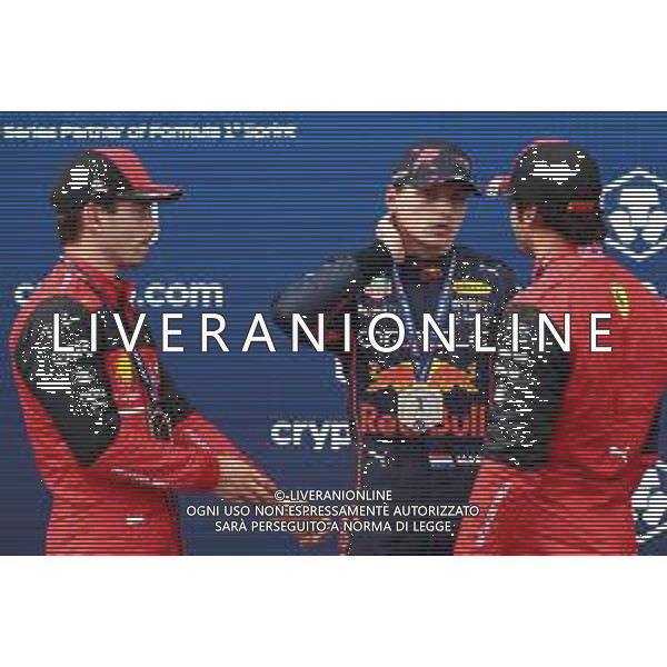 Charles Leclerc (MON) Ferrari F1-75 p with 1st for Max Verstappen (NLD) Red Bull Racing and Carlos Sainz Jr (ESP) Ferrari. 09.07.2022. Formula 1 World Championship, Rd 11, Austrian Grand Prix, Spielberg, Austria, Sprint Day. - www.xpbimages.com, EMail: requests@xpbimages.com © Copyright: Batchelor / XPB Images/AGENZIA ALDO LIVERANI SAS - ITALY ONLY EDITORIAL USE ONLY