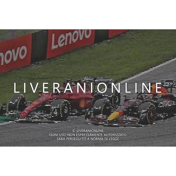 Max Verstappen (NLD) Red Bull Racing RB18 and Charles Leclerc (MON) Ferrari F1-75 battle for position. 10.07.2022. Formula 1 World Championship, Rd 11, Austrian Grand Prix, Spielberg, Austria, Race Day. - www.xpbimages.com, EMail: requests@xpbimages.com © Copyright: Coates / XPB Images/AGENZIA ALDO LIVERANI SAS - ITALY ONLY EDITORIAL USE ONLY