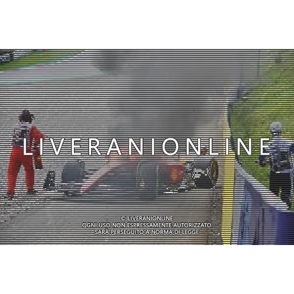 Carlos Sainz Jr (ESP) retired from the race with his Ferrari F1-75 on fire. 10.07.2022. Formula 1 World Championship, Rd 11, Austrian Grand Prix, Spielberg, Austria, Race Day. - www.xpbimages.com, EMail: requests@xpbimages.com © Copyright: Coates / XPB Images/AGENZIA ALDO LIVERANI SAS - ITALY ONLY EDITORIAL USE ONLY