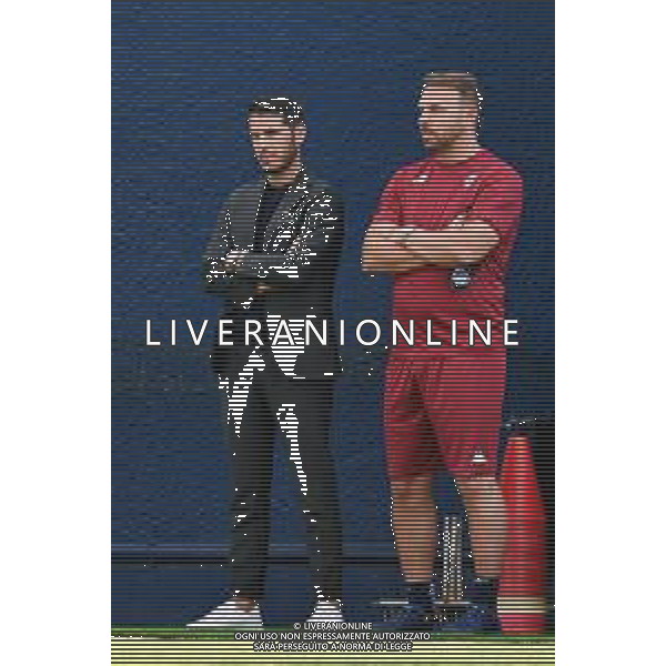 Lisa Guglielmi/LMedia - First training session of Empoli FC - Other<stagioneSportiva> July 09 2022 - Sussidiario Empoli, Italy First training session of Empoli FC Photo showing: Paolo Zanetti (Head Coach of Empoli FC) and Pietro Accardi (sports director of Empoli FC) @Lisa Guglielmi/LiveMedia AG ALDO LIVERANI SAS