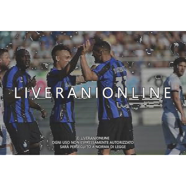 esultanza Inter dopo il gol dell\'1 a 0 di Danilo D\'ambrosio Lugano vs Inter Lugano (CH) 12-07-2022 Stadio Cornaredo amichevole precampionato foto Roberto Garavaglia/ag. Aldo Liverani sas /AGENZIA ALDO LIVERANI SAS