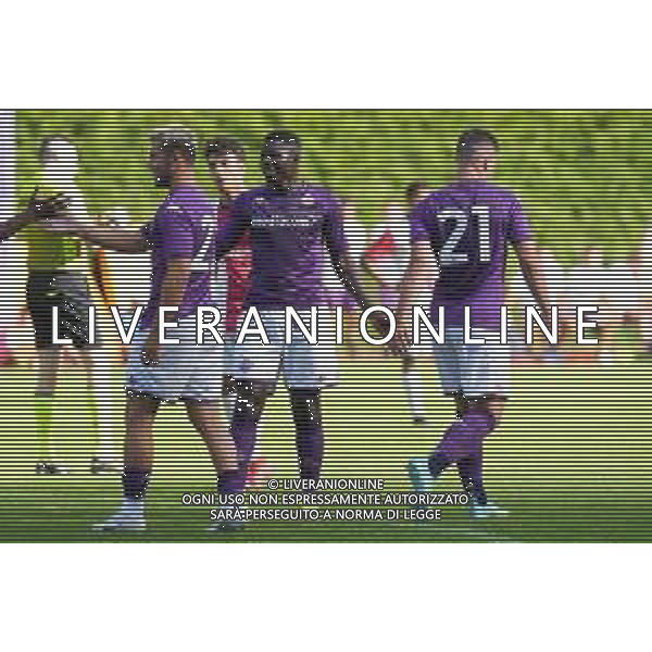 FIORENTINA - REAL VICENZA AMICHEVOLE PRECAMPIONATO A MOENA 12.07.2022 NELLA FOTO ESULTANZA ESULTANZA DUNCAN, Luka Jovic ©MOSCA /AGENZIA ALDO LIVERANI SAS
