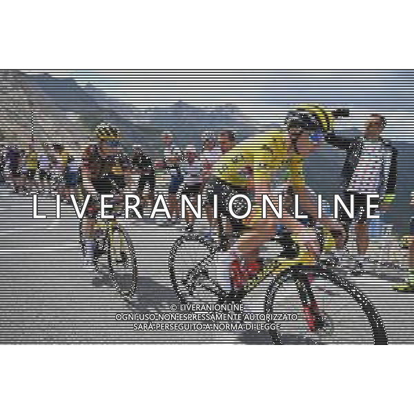 13-07-2022 Tour De France; Tappa 11 Albertville - Col Du Granon; 2022, Uae Emirates; 2022, Jumbo - Visma; Pogacar, Tadej; Vingegaard, Jonas; Galibier; ©SIROTTI /AGENZIA ALDO LIVERANI SAS