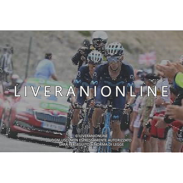 13-07-2022 Tour De France; Tappa 11 Albertville - Col Du Granon; 2022, Movistar; Verona Quintanilla, Carlos; Mas, Enric; Galibier; ©SIROTTI /AGENZIA ALDO LIVERANI SAS