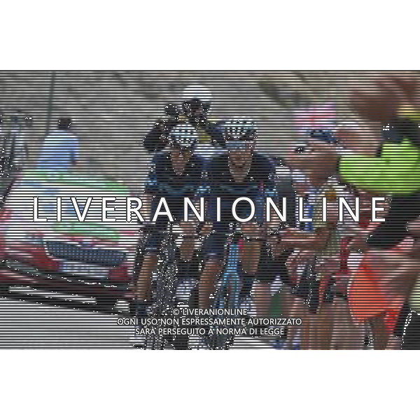 13-07-2022 Tour De France; Tappa 11 Albertville - Col Du Granon; 2022, Movistar; Verona Quintanilla, Carlos; Mas, Enric; Galibier; ©SIROTTI /AGENZIA ALDO LIVERANI SAS