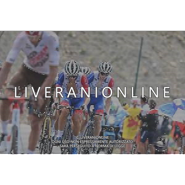 13-07-2022 Tour De France; Tappa 11 Albertville - Col Du Granon; 2022, Groupama - Fdj; Madouas, Valentin; Gaudu, David; Galibier; ©SIROTTI /AGENZIA ALDO LIVERANI SAS
