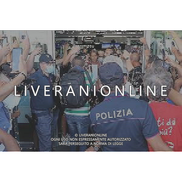 ARRIVO DI FILIPPO INZAGHI, NUOVO ALLENATORE DELLA REGGINA, ALL\'AEROPORTO DI REGGIO CALABRIA 14.07.2022 NELLA FOTO L\'ACCOGLIENZA CALOROSA DEI TIFOSI ©GAREFFA/AGENZIA ALDO LIVERANI SAS