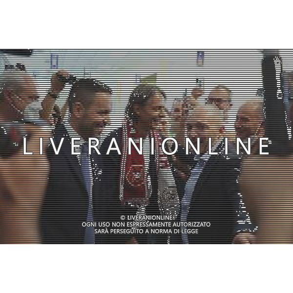 ARRIVO DI FILIPPO INZAGHI, NUOVO ALLENATORE DELLA REGGINA, ALL\'AEROPORTO DI REGGIO CALABRIA 14.07.2022 NELLA FOTO CON IL PATRON FELICE SALADINI ©GAREFFA/AGENZIA ALDO LIVERANI SAS