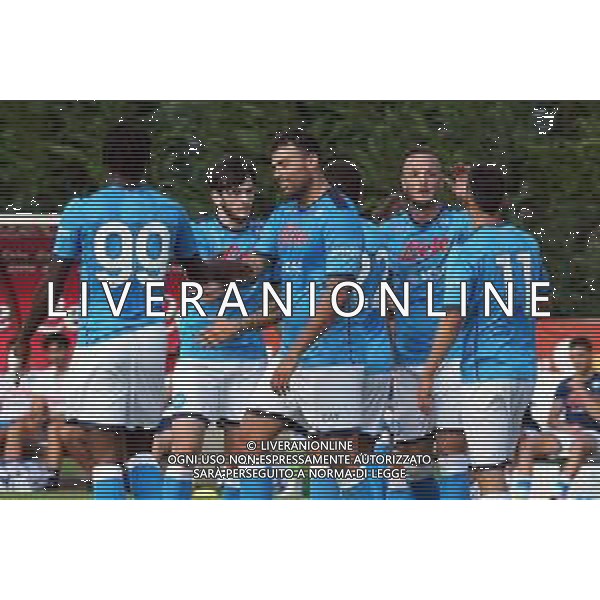 NAPOLI - ANAUNE VAL DI NON AMICHEVOLE PRECAMPIONATO RITIRO DIMARO 14.07.2022 NELLA FOTO esultanza gol Khvicha Kvaratskhelia ©MOSCA/AGENZIA ALDO LIVERANI SAS