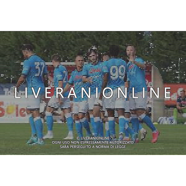 NAPOLI - ANAUNE VAL DI NON AMICHEVOLE PRECAMPIONATO RITIRO DIMARO 14.07.2022 NELLA FOTO esultanza gol Khvicha Kvaratskhelia ©MOSCA/AGENZIA ALDO LIVERANI SAS