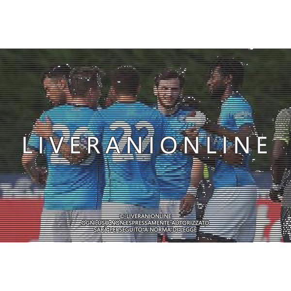 NAPOLI - ANAUNE VAL DI NON AMICHEVOLE PRECAMPIONATO RITIRO DIMARO 14.07.2022 NELLA FOTO esultanza gol Frank Anguissa ©MOSCA/AGENZIA ALDO LIVERANI SAS