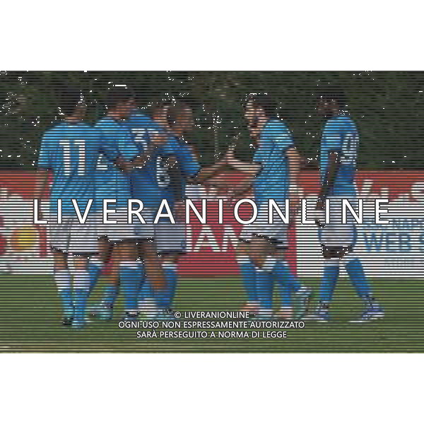 NAPOLI - ANAUNE VAL DI NON AMICHEVOLE PRECAMPIONATO RITIRO DIMARO 14.07.2022 NELLA FOTO esultanza secondo gol Khvicha Kvaratskhelia ©MOSCA/AGENZIA ALDO LIVERANI SAS