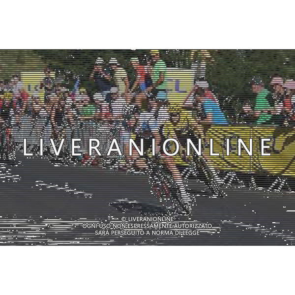 14-07-2022 Tour De France; Tappa 12 Briancon - L\'alpe D\'huez; 2022, Uae Emirates; 2022, Jumbo - Visma; Pogacar, Tadej; Vingegaard, Jonas; L\'alpe D\'huez; ©SIROTTI/AGENZIA ALDO LIVERANI SAS