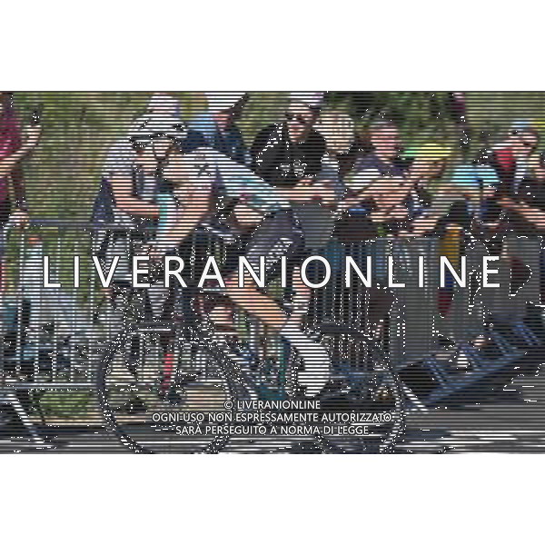 14-07-2022 Tour De France; Tappa 12 Briancon - L\'alpe D\'huez; 2022, Groupama - Fdj; 2022, Bora - Hansgrohe; Jungels, Bob; Vlasov, Aleksandr; L\'alpe D\'huez; ©SIROTTI/AGENZIA ALDO LIVERANI SAS