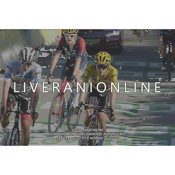 14-07-2022 Tour De France; Tappa 12 Briancon - L\'alpe D\'huez; 2022, Uae Emirates; 2022, Jumbo - Visma; Pogacar, Tadej; Vingegaard, Jonas; L\'alpe D\'huez; /AGENZIA ALDO LIVERANI SAS