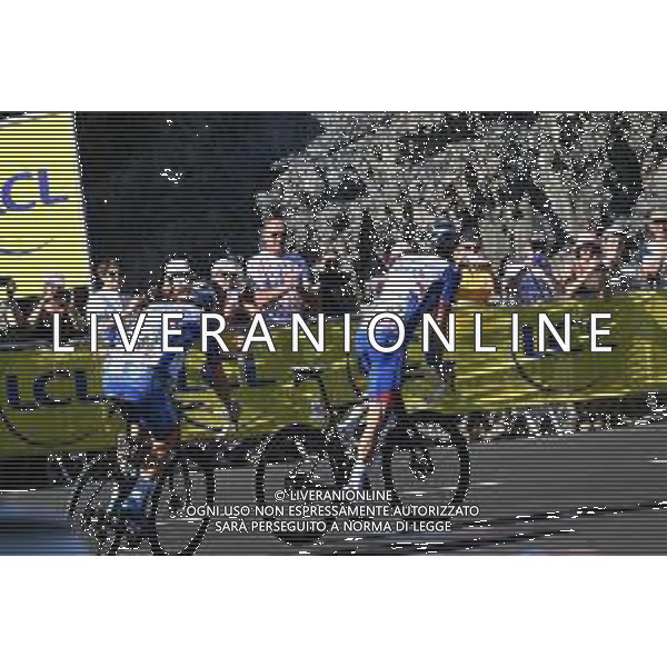 14-07-2022 Tour De France; Tappa 12 Briancon - L\'alpe D\'huez; 2022, Groupama - Fdj; Pinot, Thibaut; Madouas, Valentin; L\'alpe D\'huez; /AGENZIA ALDO LIVERANI SAS