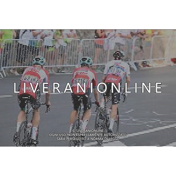 14-07-2022 Tour De France; Tappa 12 Briancon - L\'alpe D\'huez; 2022, Lotto - Soudal; Frison, Frederik; Vermeersch, Florian; Reinardt Janse, Van Rensburg; L\'alpe D\'huez; /AGENZIA ALDO LIVERANI SAS