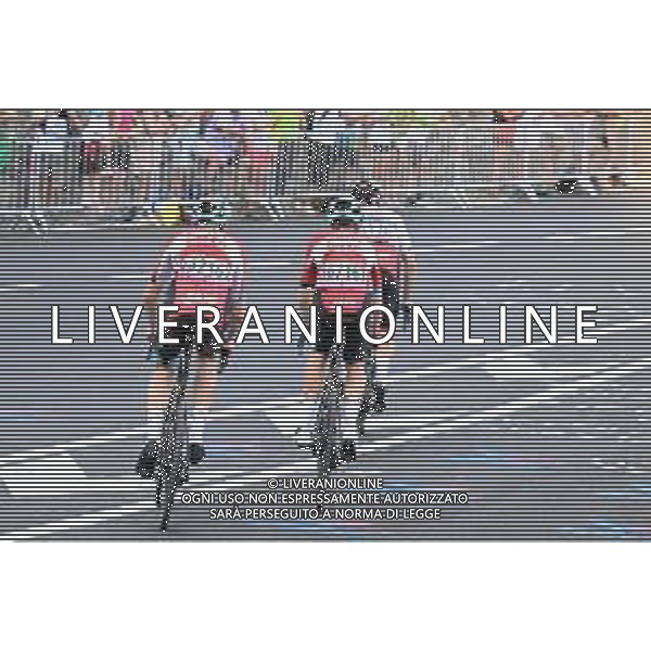 14-07-2022 Tour De France; Tappa 12 Briancon - L\'alpe D\'huez; 2022, Lotto - Soudal; Frison, Frederik; Vermeersch, Florian; Reinardt Janse, Van Rensburg; L\'alpe D\'huez; /AGENZIA ALDO LIVERANI SAS