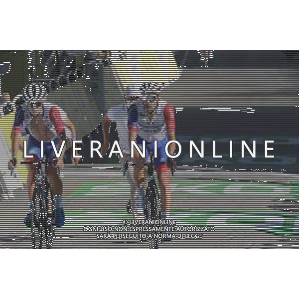 14-07-2022 Tour De France; Tappa 12 Briancon - L\'alpe D\'huez; 2022, Groupama - Fdj; Madouas, Valentin; Pinot, Thibaut; L\'alpe D\'huez; /AGENZIA ALDO LIVERANI SAS
