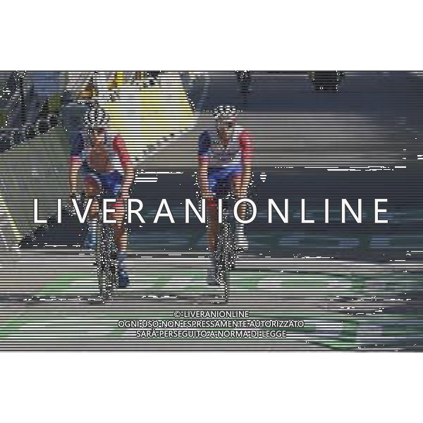 14-07-2022 Tour De France; Tappa 12 Briancon - L\'alpe D\'huez; 2022, Groupama - Fdj; Madouas, Valentin; Pinot, Thibaut; L\'alpe D\'huez; /AGENZIA ALDO LIVERANI SAS