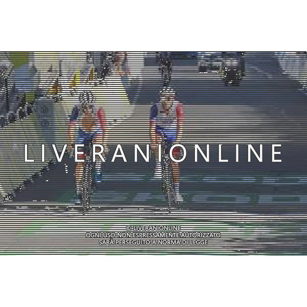 14-07-2022 Tour De France; Tappa 12 Briancon - L\'alpe D\'huez; 2022, Groupama - Fdj; Madouas, Valentin; Pinot, Thibaut; L\'alpe D\'huez; /AGENZIA ALDO LIVERANI SAS