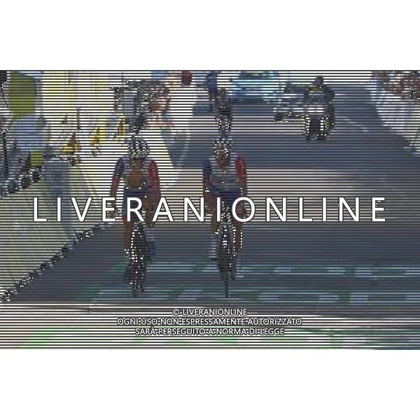 14-07-2022 Tour De France; Tappa 12 Briancon - L\'alpe D\'huez; 2022, Groupama - Fdj; Madouas, Valentin; Pinot, Thibaut; L\'alpe D\'huez; /AGENZIA ALDO LIVERANI SAS