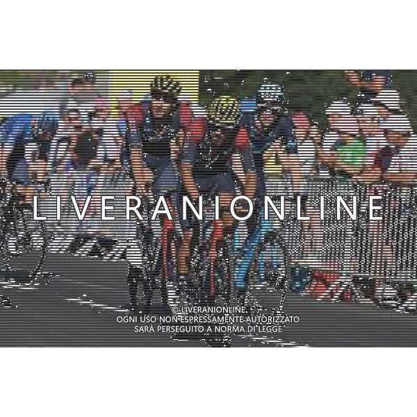 14-07-2022 Tour De France; Tappa 12 Briancon - L\'alpe D\'huez; 2022, Ineos - Grenadiers; Martinez Poveda, Daniel Felipe; Ganna, Filippo; L\'alpe D\'huez; ©SIROTTI/AGENZIA ALDO LIVERANI SAS