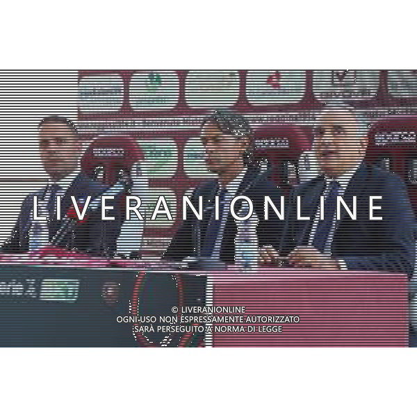 PRESENTAZIONE DI FILIPPO INZAGHI, NUOVO ALLENATORE DELLA REGGINA CALCIO, REGGIO CALABRIA 15.07.2022 NELLA FOTO CON IL PRESIDENTE MARCELLO CARDONA E IL PATRON FELICE SALADINI ©GAREFFA/AGENZIA ALDO LIVERANI SAS