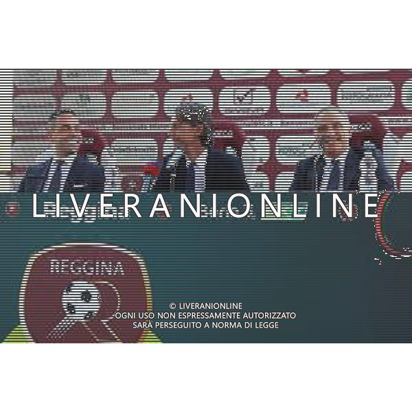 PRESENTAZIONE DI FILIPPO INZAGHI, NUOVO ALLENATORE DELLA REGGINA CALCIO, REGGIO CALABRIA 15.07.2022 NELLA FOTO CON IL PRESIDENTE MARCELLO CARDONA E IL PATRON FELICE SALADINI ©GAREFFA/AGENZIA ALDO LIVERANI SAS
