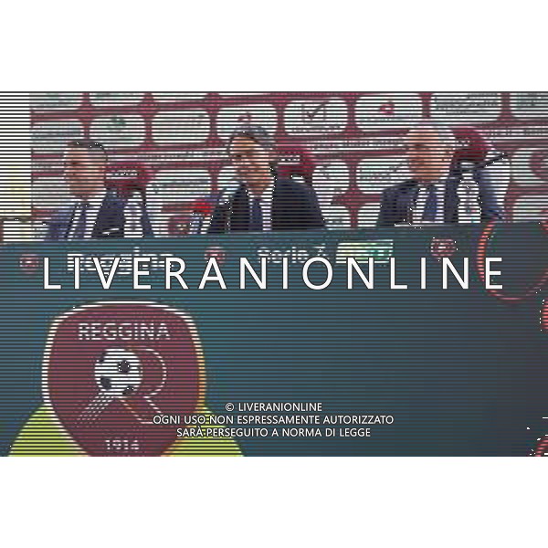 PRESENTAZIONE DI FILIPPO INZAGHI, NUOVO ALLENATORE DELLA REGGINA CALCIO, REGGIO CALABRIA 15.07.2022 NELLA FOTO CON IL PRESIDENTE MARCELLO CARDONA E IL PATRON FELICE SALADINI ©GAREFFA/AGENZIA ALDO LIVERANI SAS