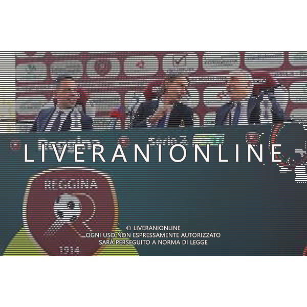 PRESENTAZIONE DI FILIPPO INZAGHI, NUOVO ALLENATORE DELLA REGGINA CALCIO, REGGIO CALABRIA 15.07.2022 NELLA FOTO CON IL PRESIDENTE MARCELLO CARDONA E IL PATRON FELICE SALADINI ©GAREFFA/AGENZIA ALDO LIVERANI SAS