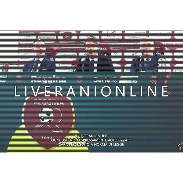 PRESENTAZIONE DI FILIPPO INZAGHI, NUOVO ALLENATORE DELLA REGGINA CALCIO, REGGIO CALABRIA 15.07.2022 NELLA FOTO CON IL PRESIDENTE MARCELLO CARDONA E IL PATRON FELICE SALADINI ©GAREFFA/AGENZIA ALDO LIVERANI SAS