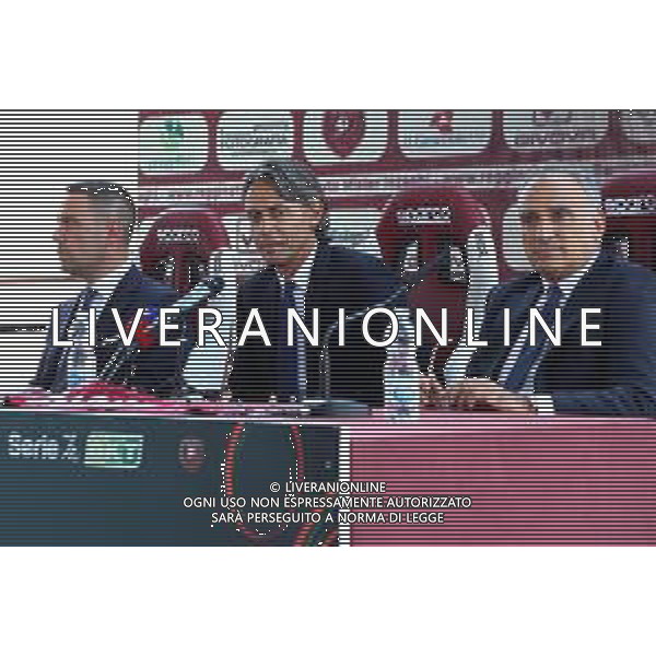 PRESENTAZIONE DI FILIPPO INZAGHI, NUOVO ALLENATORE DELLA REGGINA CALCIO, REGGIO CALABRIA 15.07.2022 NELLA FOTO CON IL PRESIDENTE MARCELLO CARDONA E IL PATRON FELICE SALADINI ©GAREFFA/AGENZIA ALDO LIVERANI SAS