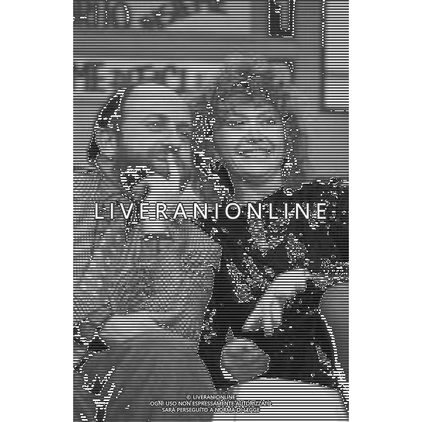 RETROSPETTIVA ENRICO BERUSCHI COMICO NELLA FOTO CON LAURA EFRIKIAN OSPITE IN TV NEL 1989 ©Archivio Giovanni Liverani/AGENZIA ALDO LIVERANI SAS