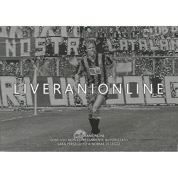 RETROSPETTIVA ANDREA AGOSTINELLI CALCIATORE NELLA FOTO ANDREA AGOSTINELLI CON LA MAGLIA DELL\'ATALANTA CALCIO AG ALDO LIVERANI SAS