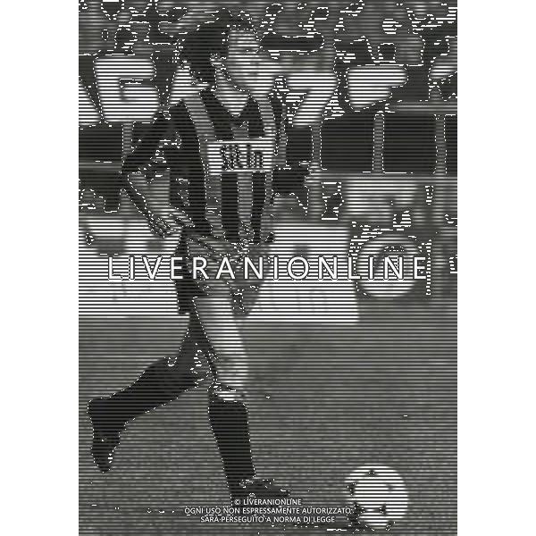RETROSPETTIVA ANDREA AGOSTINELLI CALCIATORE NELLA FOTO ANDREA AGOSTINELLI CON LA MAGLIA DELL\'ATALANTA CALCIO AG ALDO LIVERANI SAS