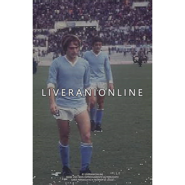 RETROSPETTIVA ANDREA AGOSTINELLI CALCIATORE NELLA FOTO ANDREA AGOSTINELLI CON LAMAGLIA DELLA LAZIO CALCIO AG ALDO LIVERANI SAS