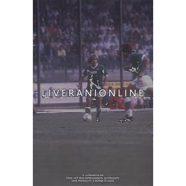 RETROSPETTIVA ANDREA AGOSTINELLI CALCIATORE NELLA FOTO ANDREA AGOSTINELLI CON LA MAGLIA DELL\'AVELLINO CALCIO AG ALDO LIVERANI SAS