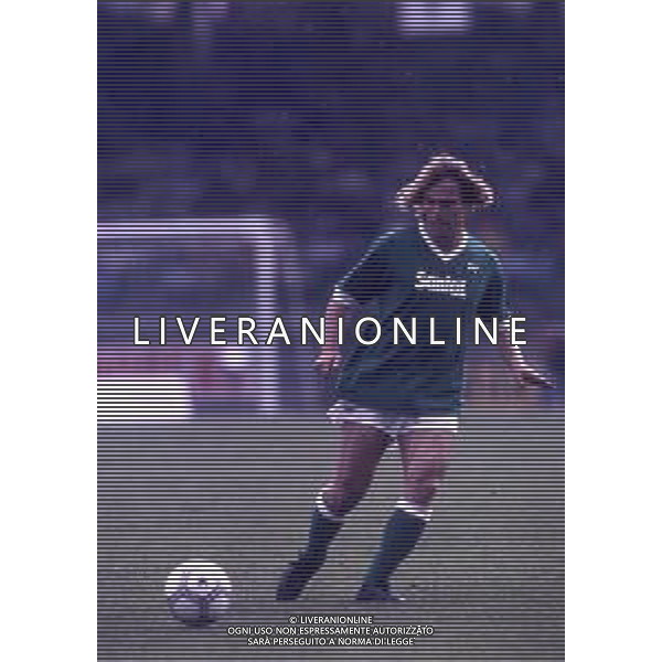 RETROSPETTIVA ANDREA AGOSTINELLI CALCIATORE NELLA FOTO ANDREA AGOSTINELLI CON LA MAGLIA DELL\'AVELLINO CALCIO AG ALDO LIVERANI SAS