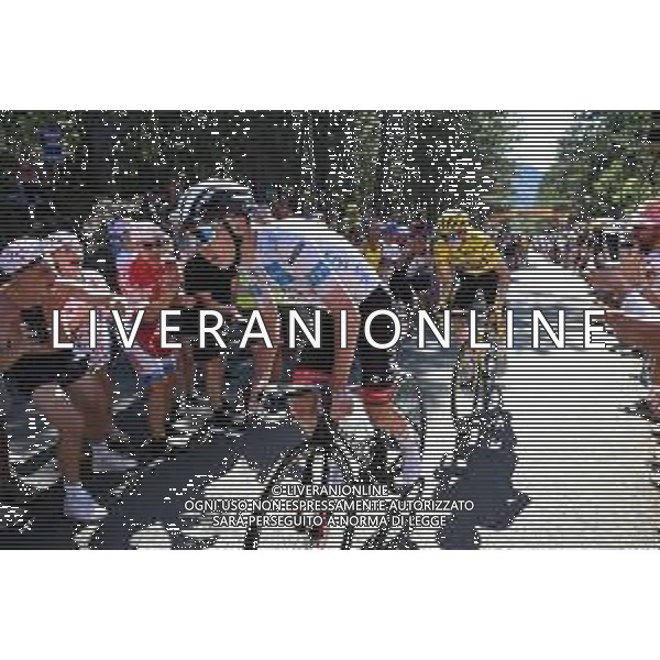16-07-2022 Tour De France; Tappa 14 Saint-etienne - Mende; 2022, Uae Emirates; 2022, Jumbo - Visma; Pogacar, Tadej; Vingegaard, Jonas; Cote De La Croix Neuve; ©SIROTTI/AGENZIA ALDO LIVERANI SAS