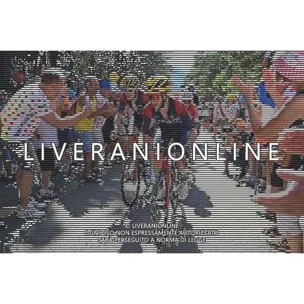 16-07-2022 Tour De France; Tappa 14 Saint-etienne - Mende; 2022, Ineos - Grenadiers; Yates, Adam; Geraint, Thomas; Cote De La Croix Neuve; ©SIROTTI/AGENZIA ALDO LIVERANI SAS